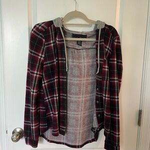 Daily Grind Plaid Hoodie Shirt